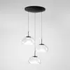Image de Fabas Luce Suspension LED Brena, 3 lampes, ronde, transparente, CCT