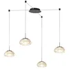 Image de Brena - Suspension décentralisée 4 lumières Cognac - Fabas Luce - LED 40W dimmable - Montage décentralisé