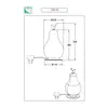 Image de Fabas Luce Lampe de table LED Wilma, chrome/blanc, forme poire, intensité variable