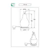 Image de Fabas Luce Lampe de table LED Wilma, vert/laiton, forme poire, intensité variable