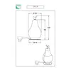 Image de Fabas Luce Lampe de table LED Wilma, orange/laiton, forme poire, intensité variable