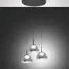 Image de Fabas Luce Suspension LED Lucille à 3 lampes, gris fumé, CCT, variateur d'intensité