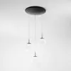 Image de Fabas Luce Suspension LED Ariel, 3 lampes, ronde, gradateur, CCT