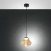 Image de Fabas Luce Suspension LED Deva, ambre, verre, Ø 25 cm, CCT, à intensité variable