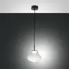 Image de Fabas Luce Suspension LED Deva, transparent, verre, Ø 25 cm, CCT, à intensité variable