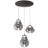 Image de Fabas Luce Suspension LED Deva, à 3 lampes, Ø 50 cm, gris, CCT, à intensité variable