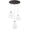 Image de Fabas Luce Suspension LED Deva, à 3 lampes, Ø 50 cm, clair, CCT, à intensité variable
