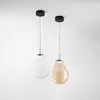 Image de Fabas Luce Suspension LED Noa, ambre, verre, Ø 25 cm, CCT, à intensité variable