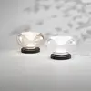 Image de Fabas Luce Lampe de table LED Brena, claire, verre, CCT, à intensité variable