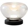 Image de Fabas Luce Lampe de table Brena - Cognac LED 11W dimmable tactile - Verre borosilicate concave cognac