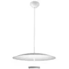 Image de Suspension LED Yuko 40 W 3200 lm 3000 K à intensité variable, structure en métal et méthacrylate, blanche - Yuko