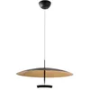 Image de Suspension LED Yuko 40 W 3200 lm 3000 K à intensité variable, structure en métal et méthacrylate, finition feuille d'or/noir - Yuko