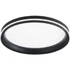 Image de Fabas Luce Plafonnier LED Isy, noir, Ø 35 cm, métal, CCT, à intensité variable