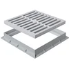 Image de First Plast - Grille de sol PP - Grille de sol polypropylène 534 x 534 mm avec cadre 550 x 550 mm - Gris -