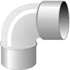 Image de Coudes PVC 87°30 personnalisables First Plast-Male-Femelle-40mm