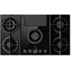 Image de Elica PRF0196341, Plaque de cuisson à gaz avec hotte aspirante intégrée NIKOLATESLA FLAME EVO BL/A/88, Black