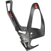 Image de Elite Rocko Carbon Porte-Bidon Carbone Mat Graphique Rouge, Support Ultra-Léger 25g Entrée Avant/Latérale VTT Route