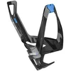 Image de Elite Cannibal XC Bio-Based Porte-Bidon   Éco-Responsable & Léger 34g   Insertion Multi-Angles   Noir Brillant Graphique Bleu   pour VTT, Gravel & Vélo de Route   Made in Italy