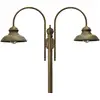 Image de Moretti Luce Lampe pour mât Luca laiton ancien-cuivre, 2 lampes