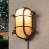 Image de Moretti Luce Applique murale d'extérieur ovale Bengt laiton antique/opale