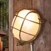 Image de Moretti Luce Applique d'extérieur Tortuga, laiton ancien/opale