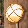 Image de Moretti Luce Applique d'extérieur Tortuga, laiton naturel/opale