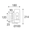 Image de Moretti Luce Applique d'ext. Silindar 3390, laiton ancien/opale