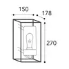 Image de Moretti Luce Applique d'ext. Cubic³ 3365 laiton ancien/transp.