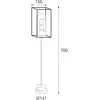 Image de Moretti Luce Borne lumineuse Cubic³ 3370 laiton ancien/opale