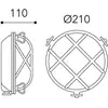 Image de Moretti Luce Applique Tortuga 200.20, ronde, nickel/opale