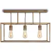 Image de Moretti Luce Plafonnier Cubic³ 3384 à 3 lampes laiton ancien