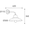 Image de Moretti Luce Applique murale Patio 1693 en laiton ancien