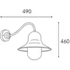 Image de Moretti Luce Applique d'extérieur Campanula 2093 laiton antique profondeur 49 cm IP44