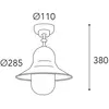 Image de Moretti Luce Plafonnier d'extérieur Campanula 2095, laiton vieilli, Ø 29 cm IP44