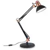 Image de Ideallux Lampe à poser Wally à bras articulé, noir / cuivré