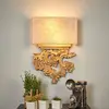 Image de IDEAL LUX Applique tissu Peter au design filigrane