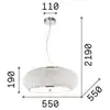 Image de Suspension IDEAL LUX Pasha, dorée/transparente, Ø 55 cm, verre