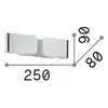 Image de Ideallux Ideal Lux applique murale Clip, doré, métal, largeur 25 cm