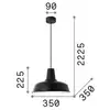 Image de Ideal Lux suspension Moby, cuivré, métal, Ø 35 cm