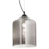 Image de Bistro Smokey Grey Glass Square Pendant - Ideal Lux 112312