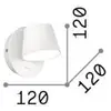 Image de Ideal Lux applique murale LED Gim, noir, aluminium, 12 cm