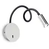 Image de Applique murale LED Ideal Lux Focus 2, couleur chrome, 55 cm, bras flexible