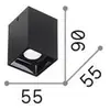 Image de Ideal Lux downlight LED Nitro Square blanc, hauteur 9 cm, métal