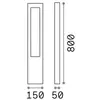 Image de Ideallux Ideal Lux borne lumineuse Vega, marron, aluminium, hauteur 80 cm