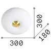 Image de Ideallux Ideal Lux plafonnier Arizona, verre opalin, Ø 30 cm