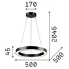 Image de Ideallux Ideal Lux Suspension LED Oracle, noir, 3.000 K, Ø 50 cm