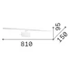 Image de Applique murale LED IDEAL LUX Alma, métal chromé, largeur 81 cm