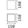 Image de Ideallux Ideal Lux Downlight Techo IP54, anthracite, métal 15 x 15 cm
