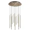 Image de Ideal Lux Filo suspension LED à 12 lampes laiton