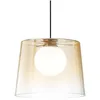 Image de Ideal Lux FADE Dome Suspension Plafonnier Verre Ambre Shade